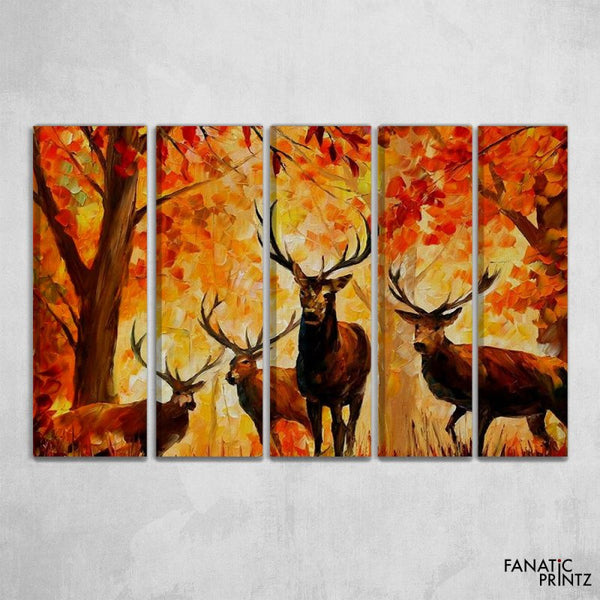 Four Happy Buck Canvas Set - FanaticPrintz