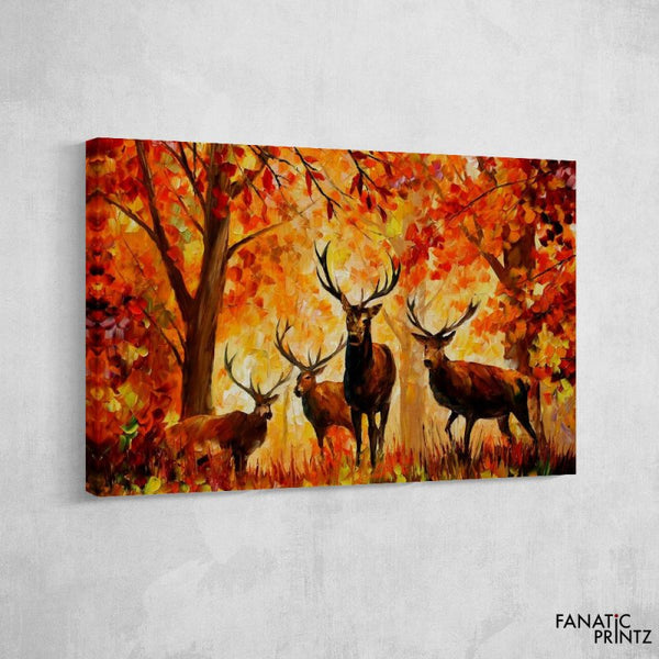 Four Happy Buck Canvas Set - FanaticPrintz