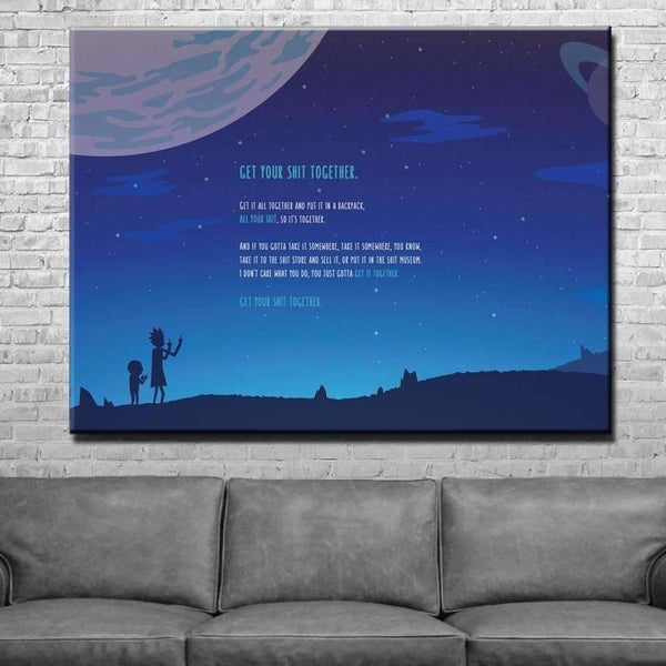 Get Your Shit Together Canvas Set Wall Art for Living Room
