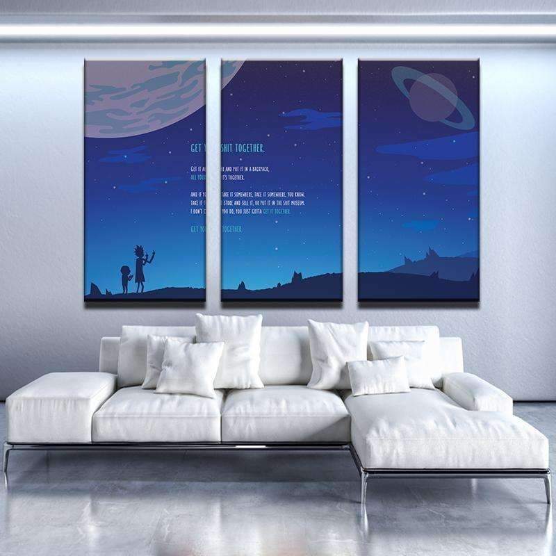 Get Your Shit Together Canvas Set Wall Art for Bed Room
