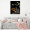 Gold Lips And Face Canvas Art
