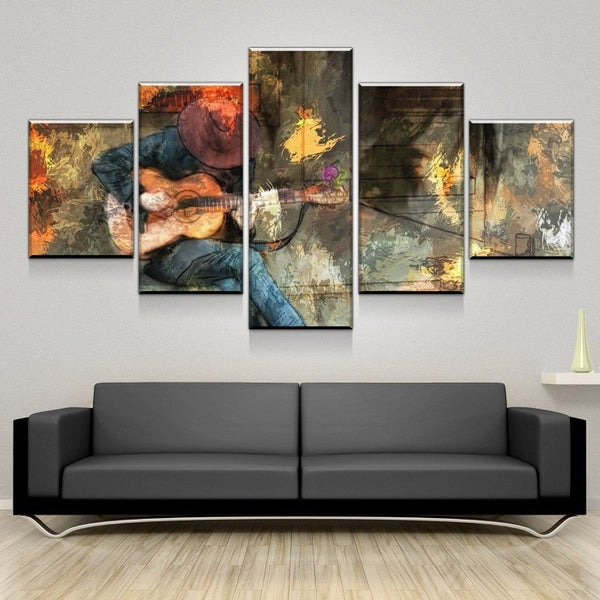 Guitar Man Canvas Set