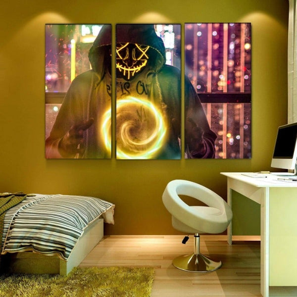 Hoodie Mask Man Canvas Set