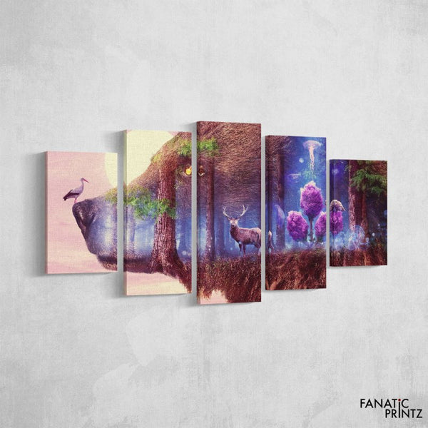 Inner life bear Canvas Set - FanaticPrintz