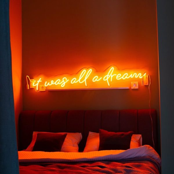 It Was All A Dream Cursive Neon Light Writing - FanaticPrintz