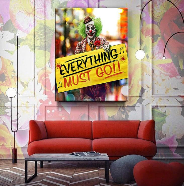 JOKER CANVAS PRINT READY TO HANG - FREE US SHIPPING