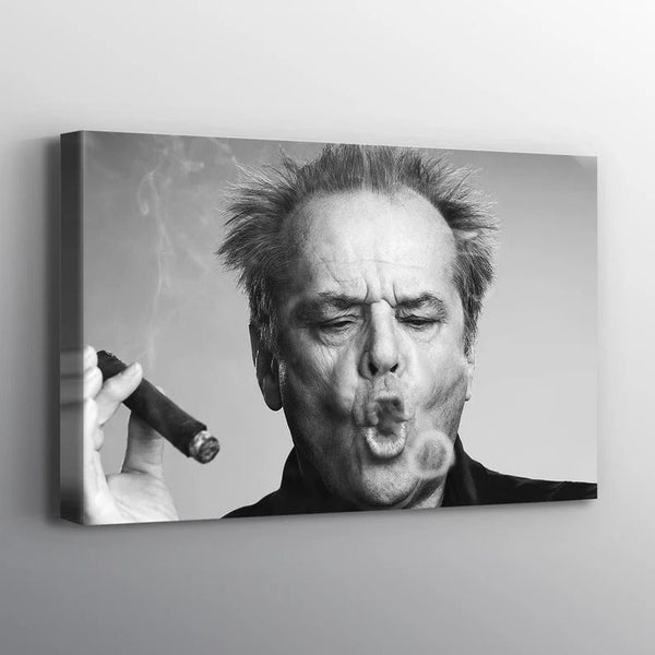 Jack Nicholson Smoking Print Wall Art Canvas - FanaticPrintz