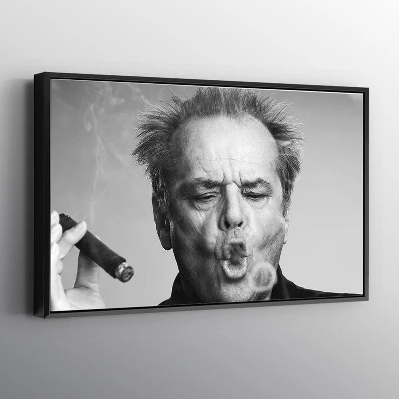 Jack Nicholson Smoking Print Wall Art Canvas - FanaticPrintz
