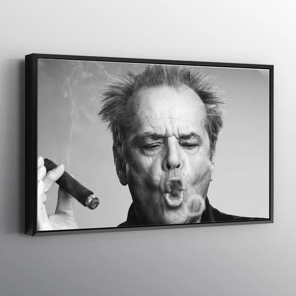 Jack Nicholson Smoking Print Wall Art Canvas - FanaticPrintz