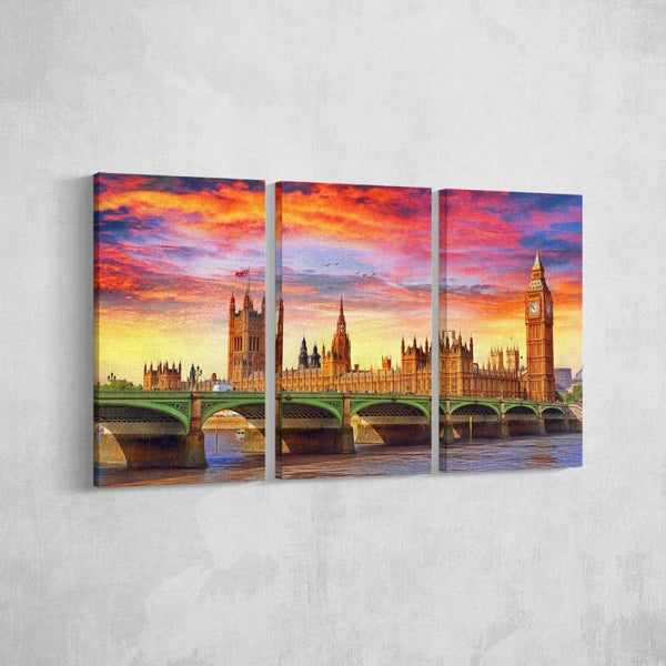 London In Colors Canvas Set - FanaticPrintz