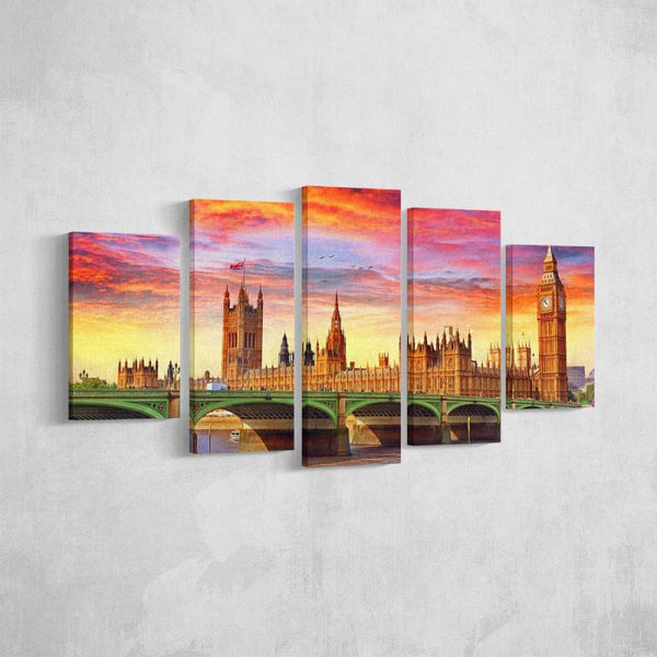 London In Colors Canvas Set - FanaticPrintz