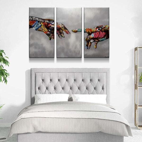 Michelangelo Colorful Gesture Canvas Set
