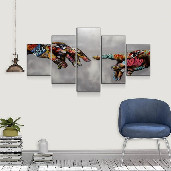 Michelangelo Colorful Gesture Canvas Set