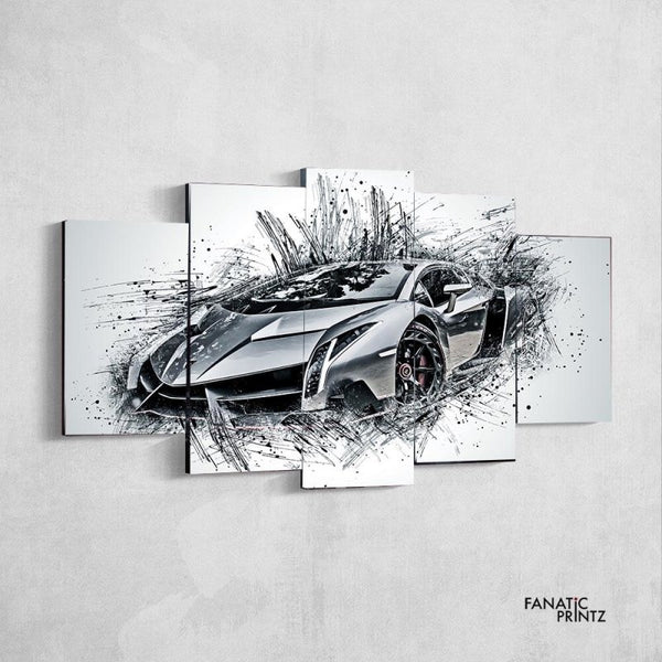 Modern Vehicle Modern Illustration Canvas Set