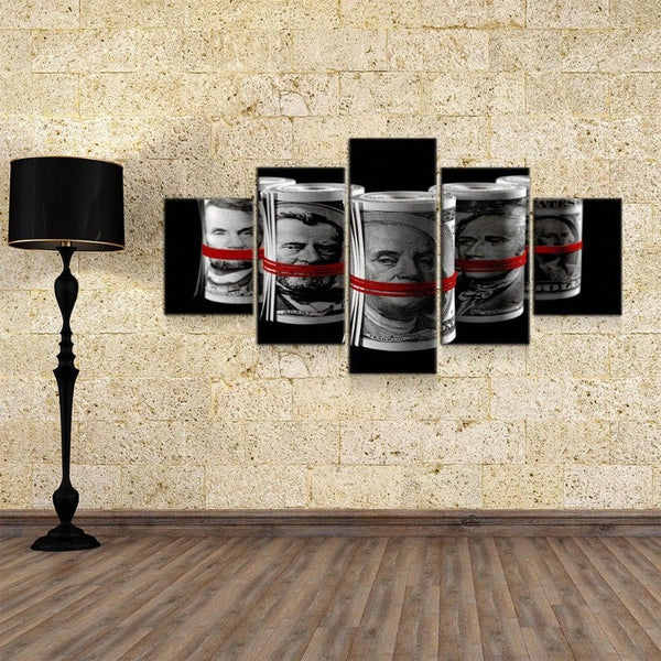 Money Rolled Bills Canvas Set