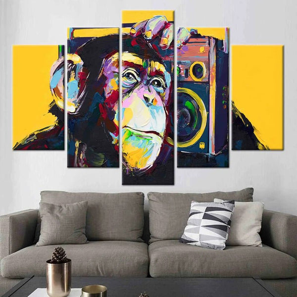 Monkey Boombox Canvas Set - FanaticPrintz