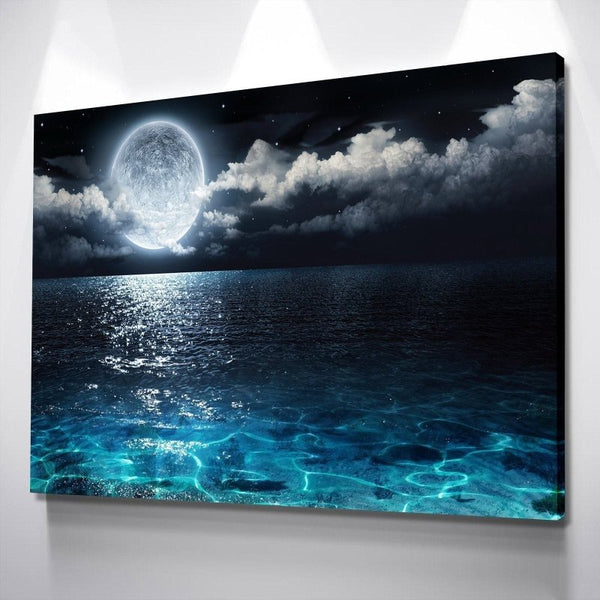 Moon Light Sea Canvas Set