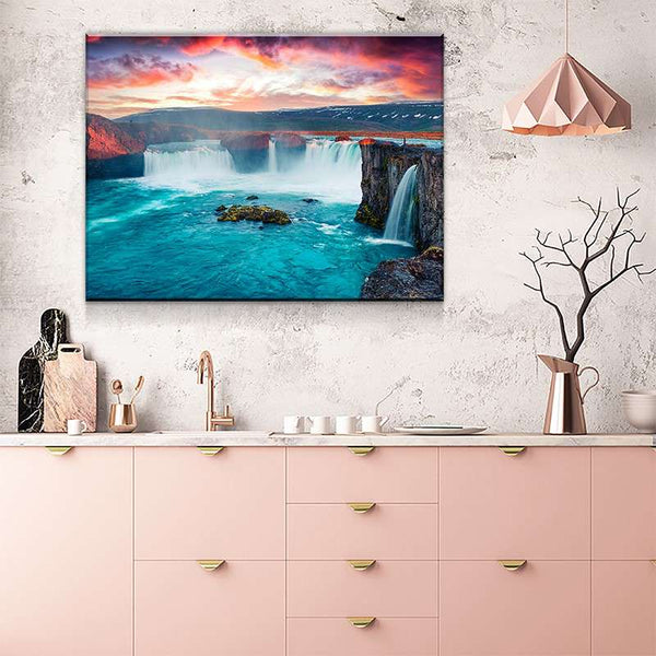 Morning Waterfall Canvas Set - FanaticPrintz