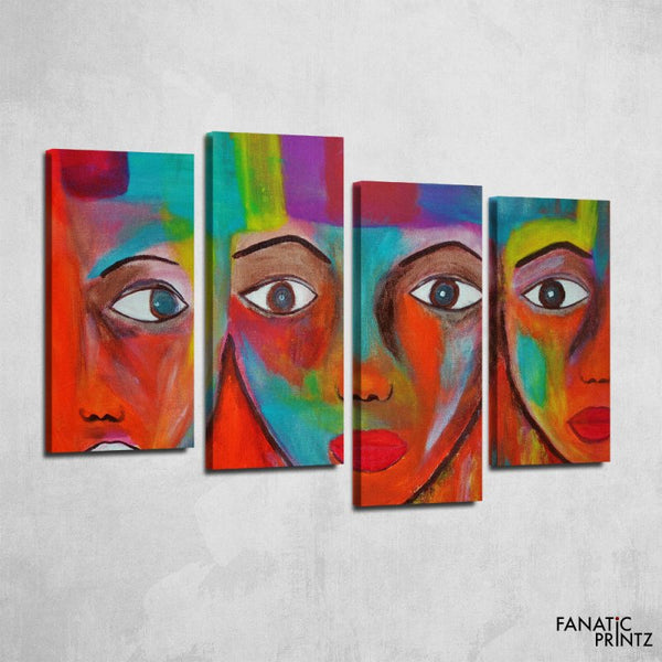 Multi Abstract Face Canvas Set - FanaticPrintz