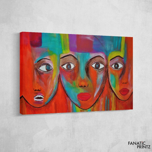 Multi Abstract Face Canvas Set - FanaticPrintz