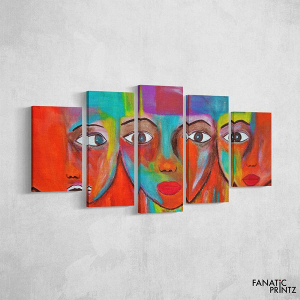 Multi Abstract Face Canvas Set - FanaticPrintz