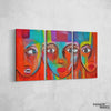 Multi Abstract Face Canvas Set - FanaticPrintz