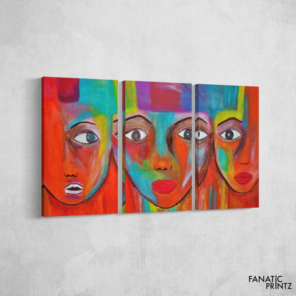 Multi Abstract Face Canvas Set - FanaticPrintz