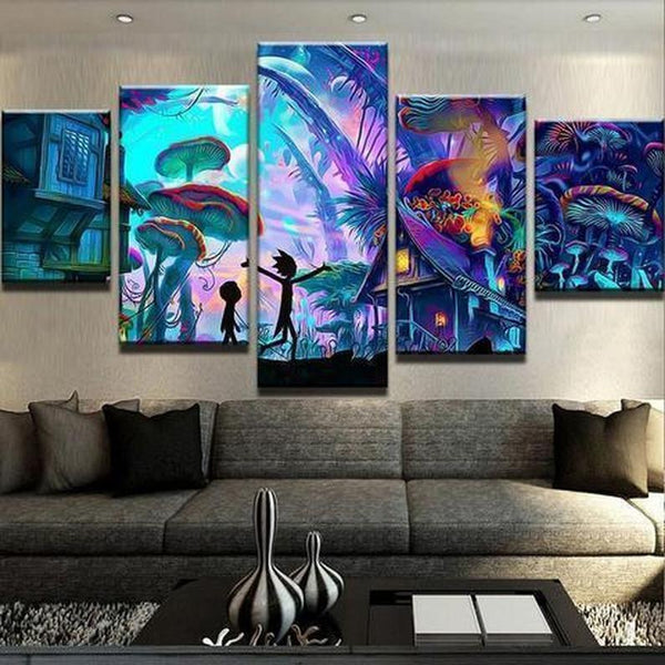 Mushroom Rick And Morty Canvas Set