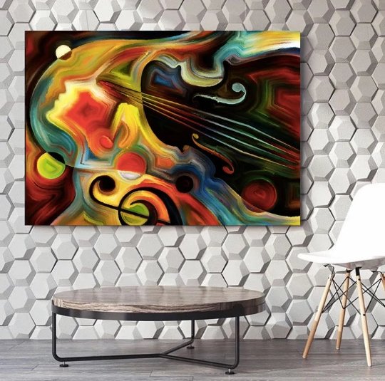 Music Wall Art | Canvas Print | Soul Lover Gift | Vivid Abstract Art - FanaticPrintz