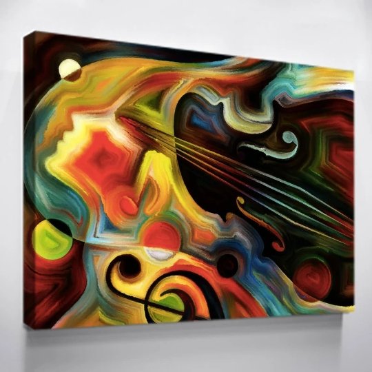 Music Wall Art | Canvas Print | Soul Lover Gift | Vivid Abstract Art - FanaticPrintz