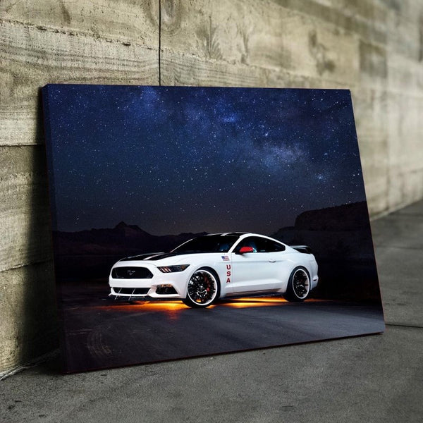 Mustang At Night Canvas Set