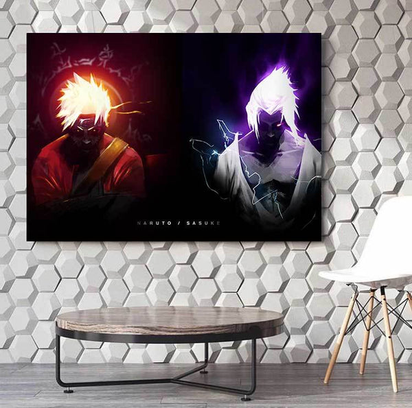 Naruto Vs Saske Canvas Set