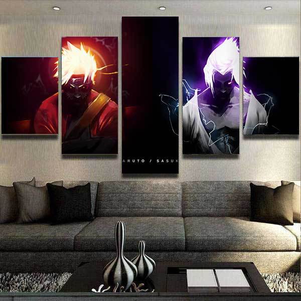 Naruto Vs Saske Canvas Set