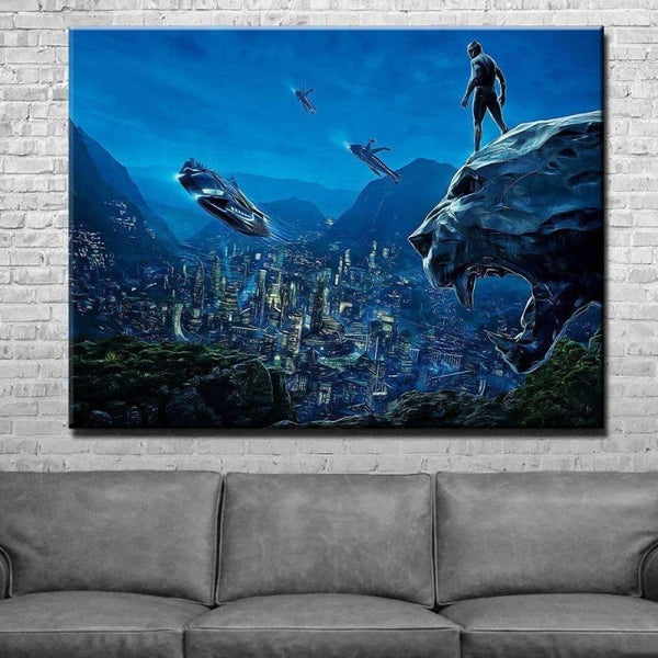 Panther Scenic Night Canvas Set