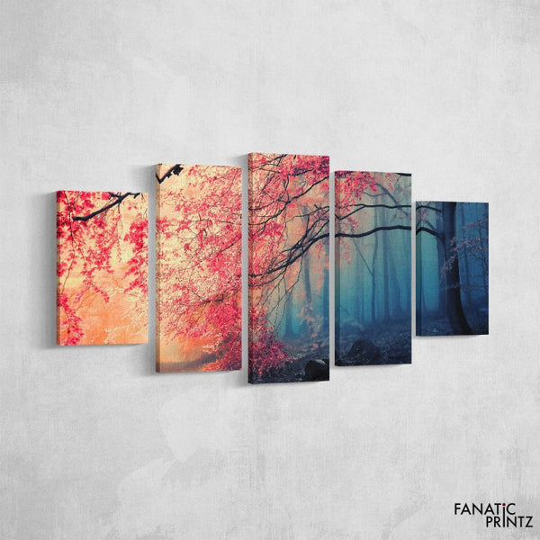 Pink Flower Tree Canvas Set - FanaticPrintz