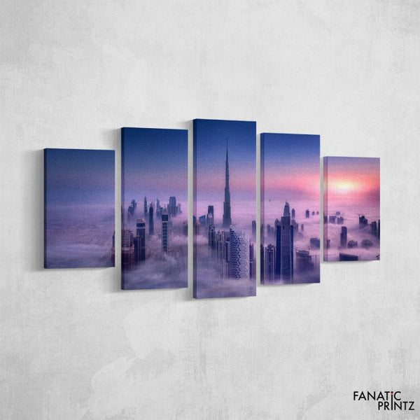 Pinkish Skyline City View - FanaticPrintz