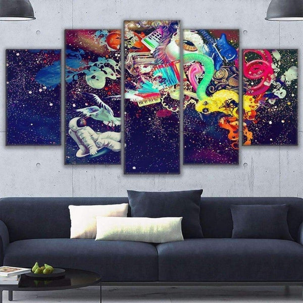 Psychedelic Astronaut Canvas Set