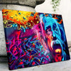Single Psychedelic Einstein Canvas Wall Painting