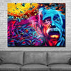 Modern Psychedelic Einstein Canvas Wall Painting Colorful
