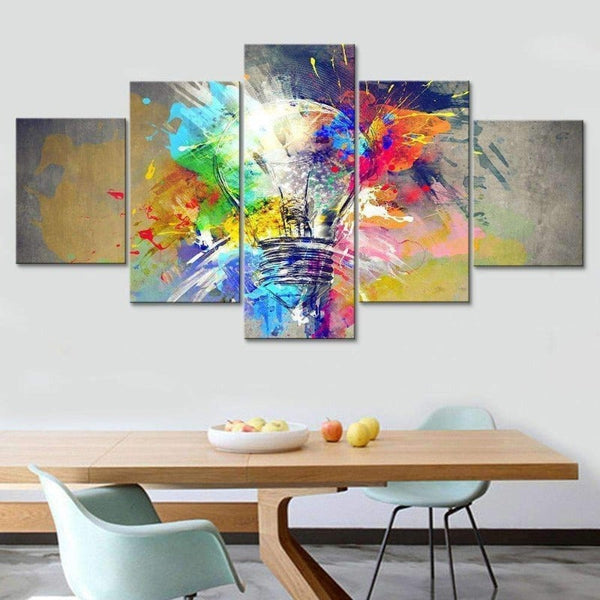 Psychedelic Light Bulb Canvas Set