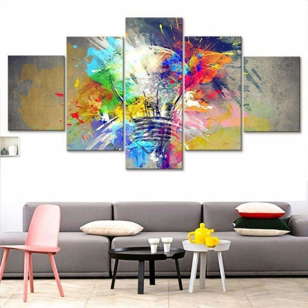 Psychedelic Light Bulb Canvas Set