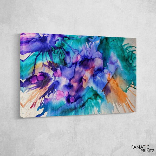 Purple and Teal Splash Painting - FanaticPrintz