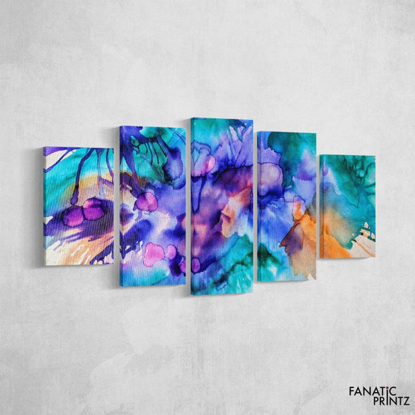 Purple and Teal Splash Painting - FanaticPrintz