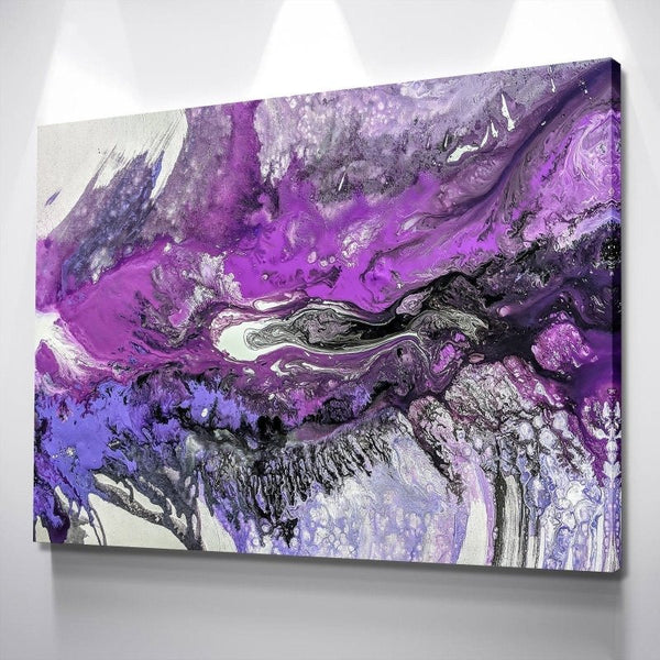 Purple Feather Canvas Set By Amber Lamoreaux Art