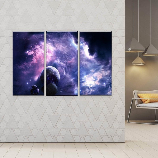 Purple Galaxies Canvas Set - FanaticPrintz
