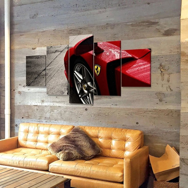 Red Ferrari 488 Gtb Canvas Set