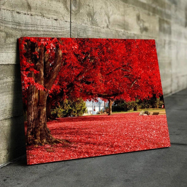 Red Tree Autumn Canvas Set