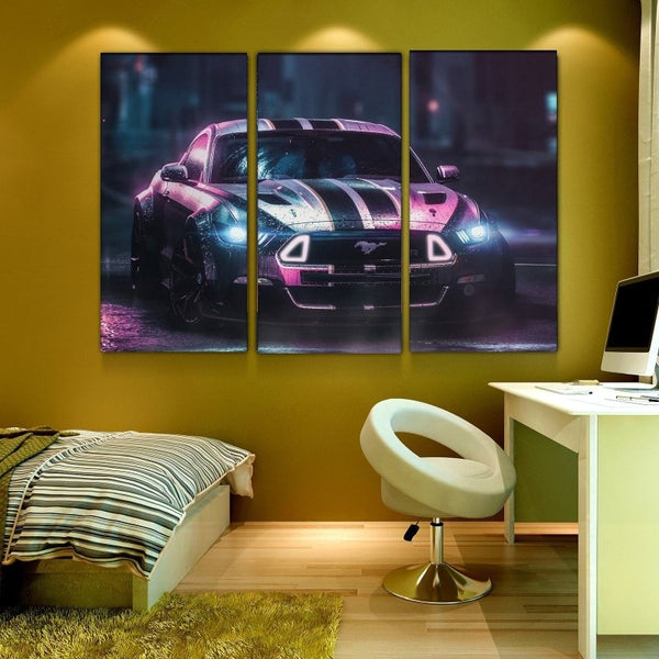 Retro Mustang Canvas Set