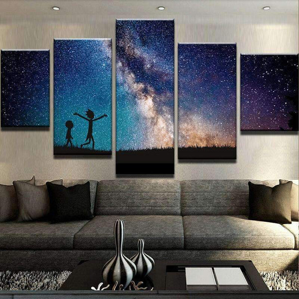 Rick and Morty Galaxy Canvas