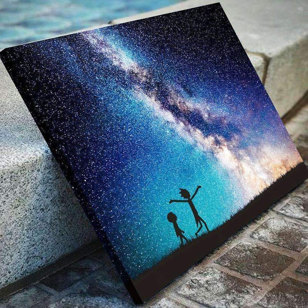 Rick and Morty Galaxy Canvas Wall art Decals